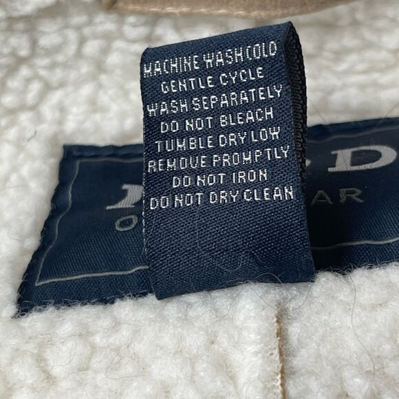 Izod faux suede shearling coat with embroidery size medium - Picture 6 of 8